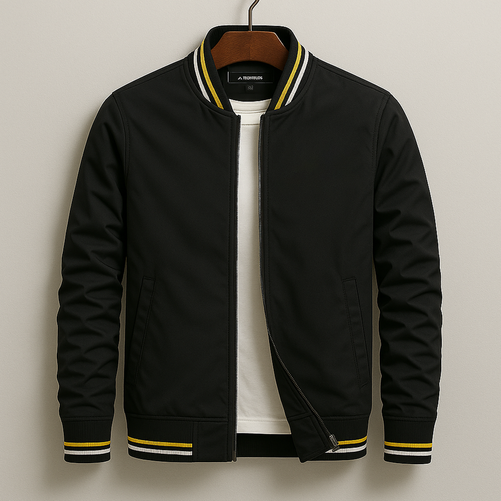 Drake | Elegant Striped Bomber Jacket