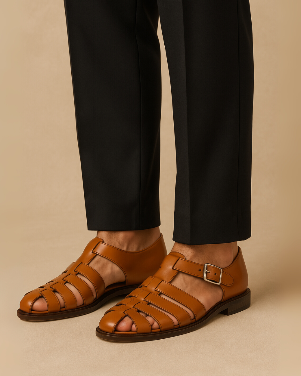 Thomas | Closed sandal with elegant buckle