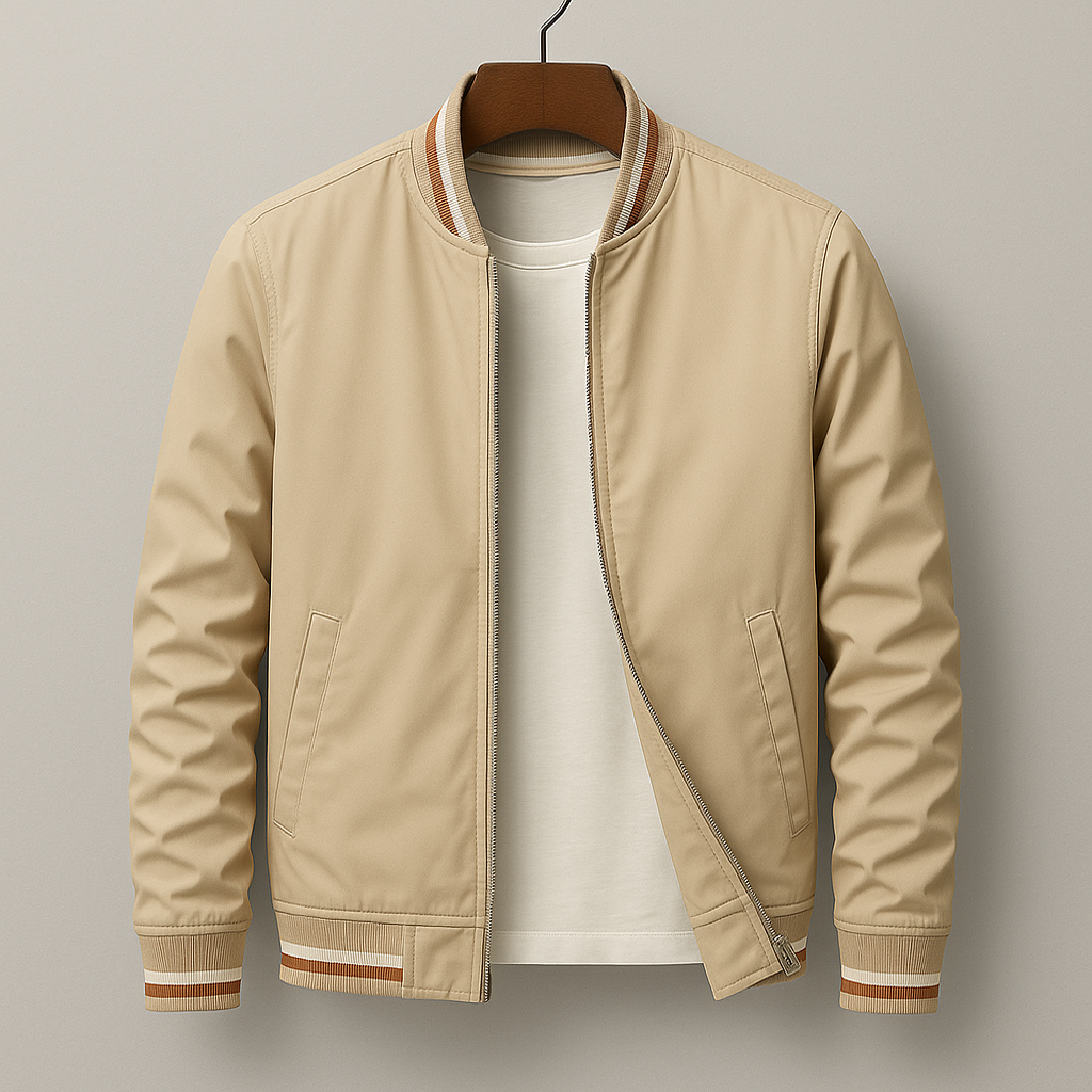 Drake | Elegant Striped Bomber Jacket
