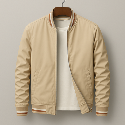 Drake | Elegant Striped Bomber Jacket
