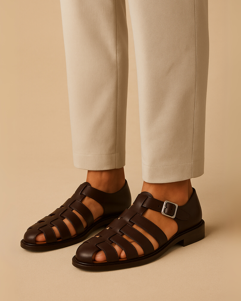 Thomas | Closed sandal with elegant buckle