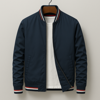 Drake | Elegant Striped Bomber Jacket