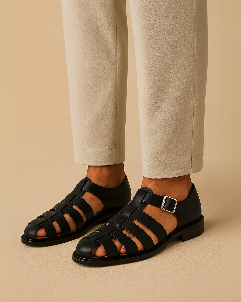 Thomas | Closed sandal with elegant buckle