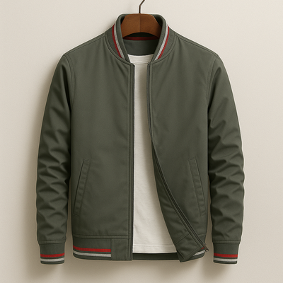 Drake | Elegant Striped Bomber Jacket