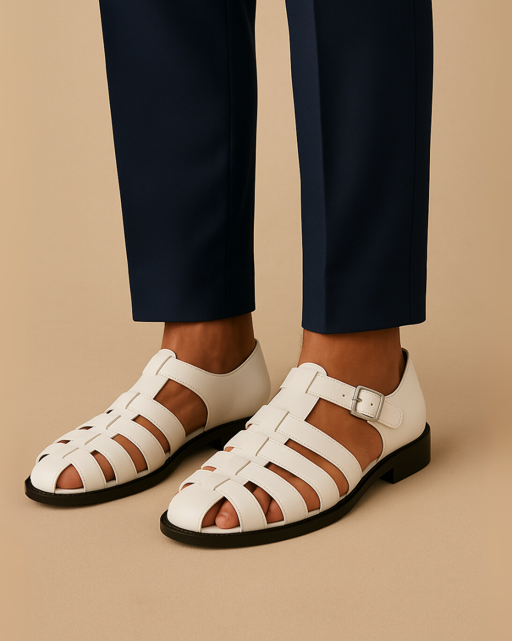 Thomas | Closed sandal with elegant buckle