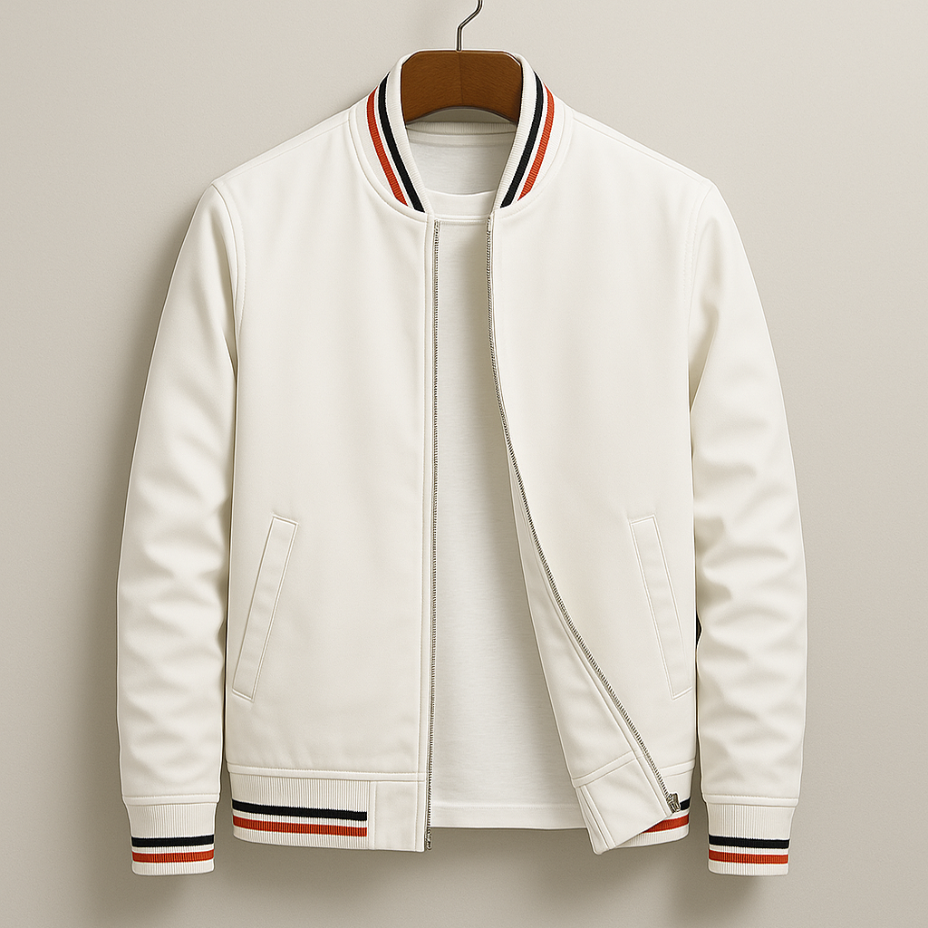 Drake | Elegant Striped Bomber Jacket
