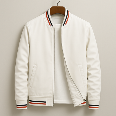 Drake | Elegant Striped Bomber Jacket