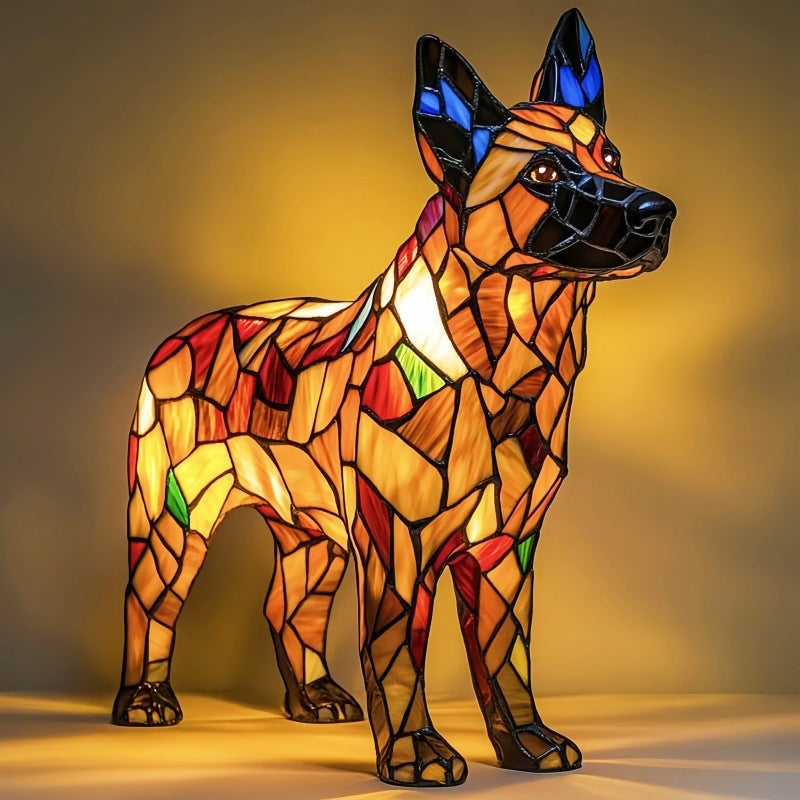 Stampertje | Dog Lamp Magisk made of colored glass