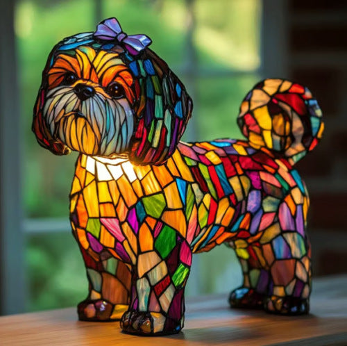 Daisy | Dog Lamp Magisk made of colored glass