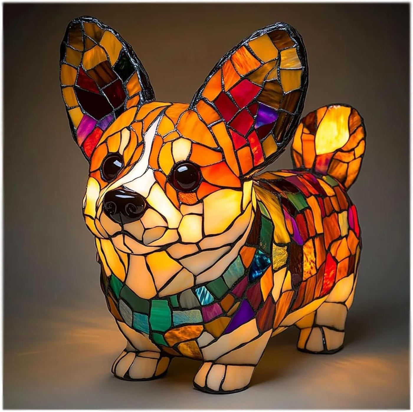 Ziggy | Magical Dog Lamp Made of Colored Glass