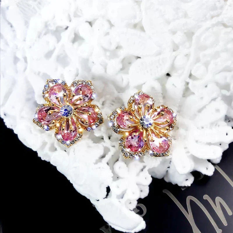 Multicolor Zirconia Earrings in Silver