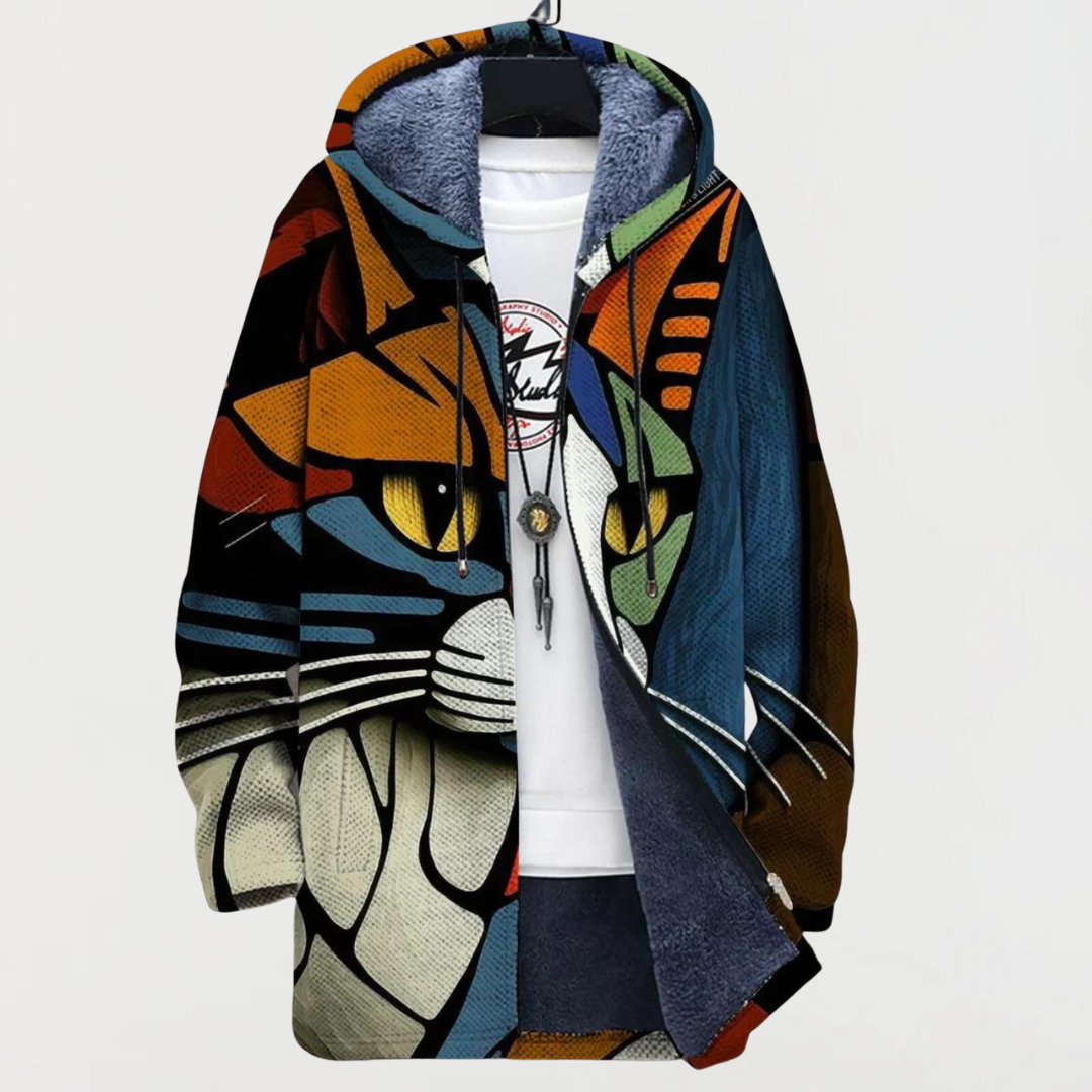 Lunaria | Hoodie with Abstract Cat Face