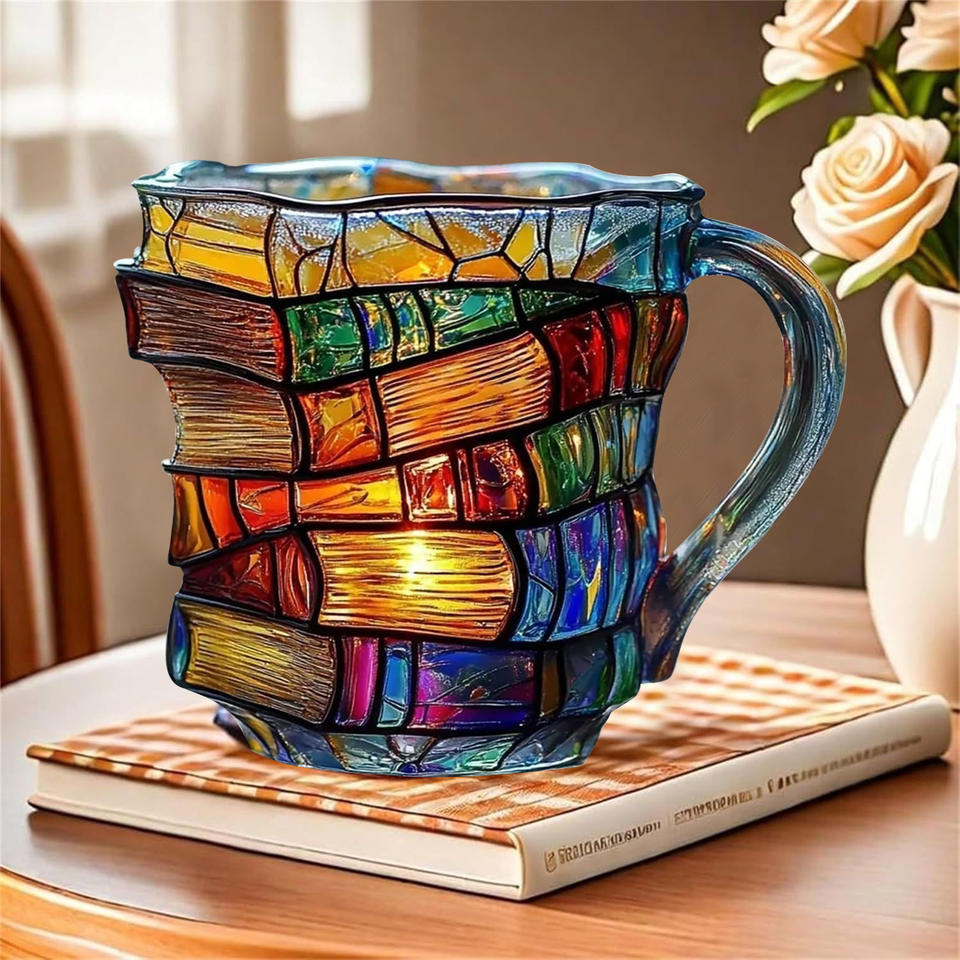 Book Mug - Mug with Painted Book