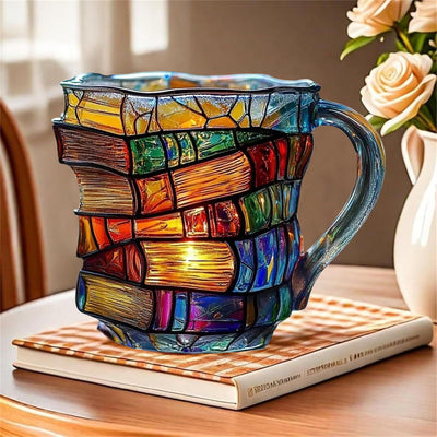 Book Mug - Mug with Painted Book