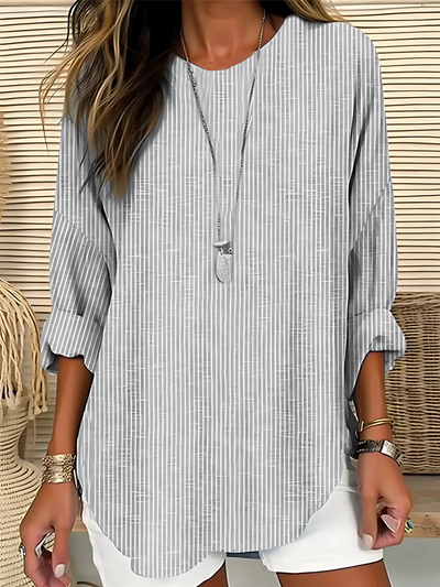 Angela | Trendy Striped Blouse