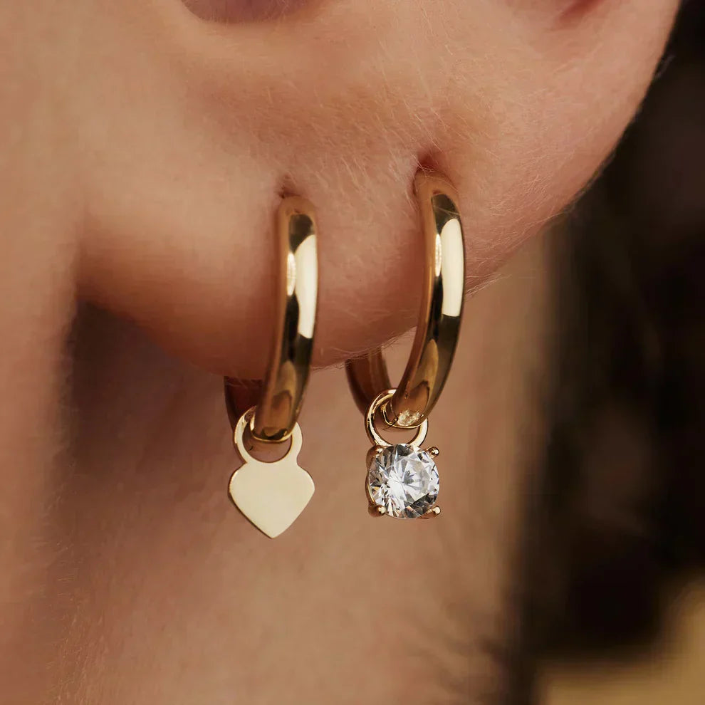 Moonstone Teardrop Hoop Earrings